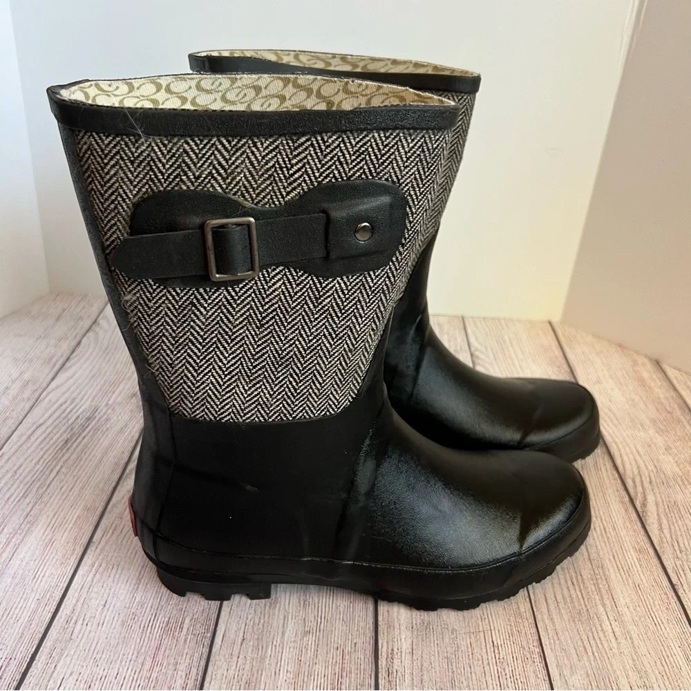 CHOOKA Solid Rubber Mid Calf Rain Boots 9